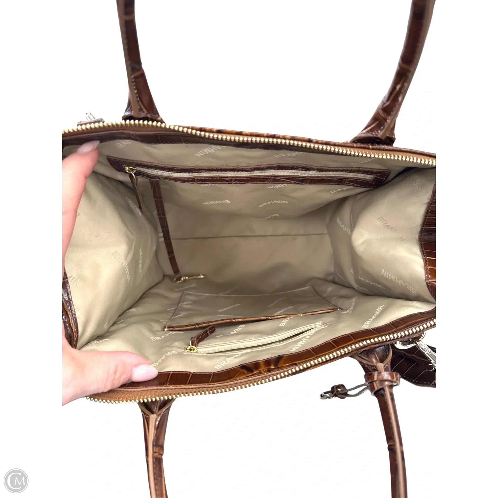 Handbag Designer By Brahmin, Size: Medium
