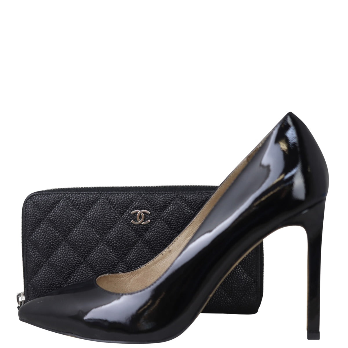 Chanel Classic Long Zipped Wallet | Silver Hardware