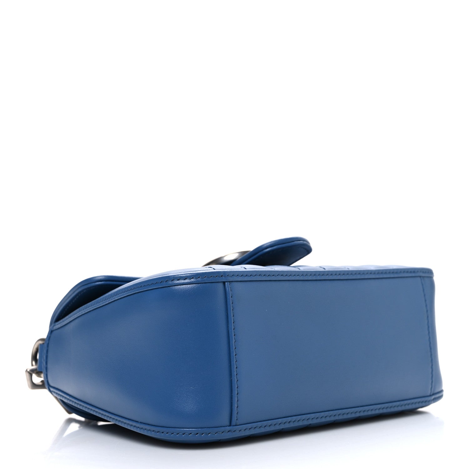 Calfskin Matelasse Aria Mini GG Marmont Top Handle Shoulder Bag Clear Blue