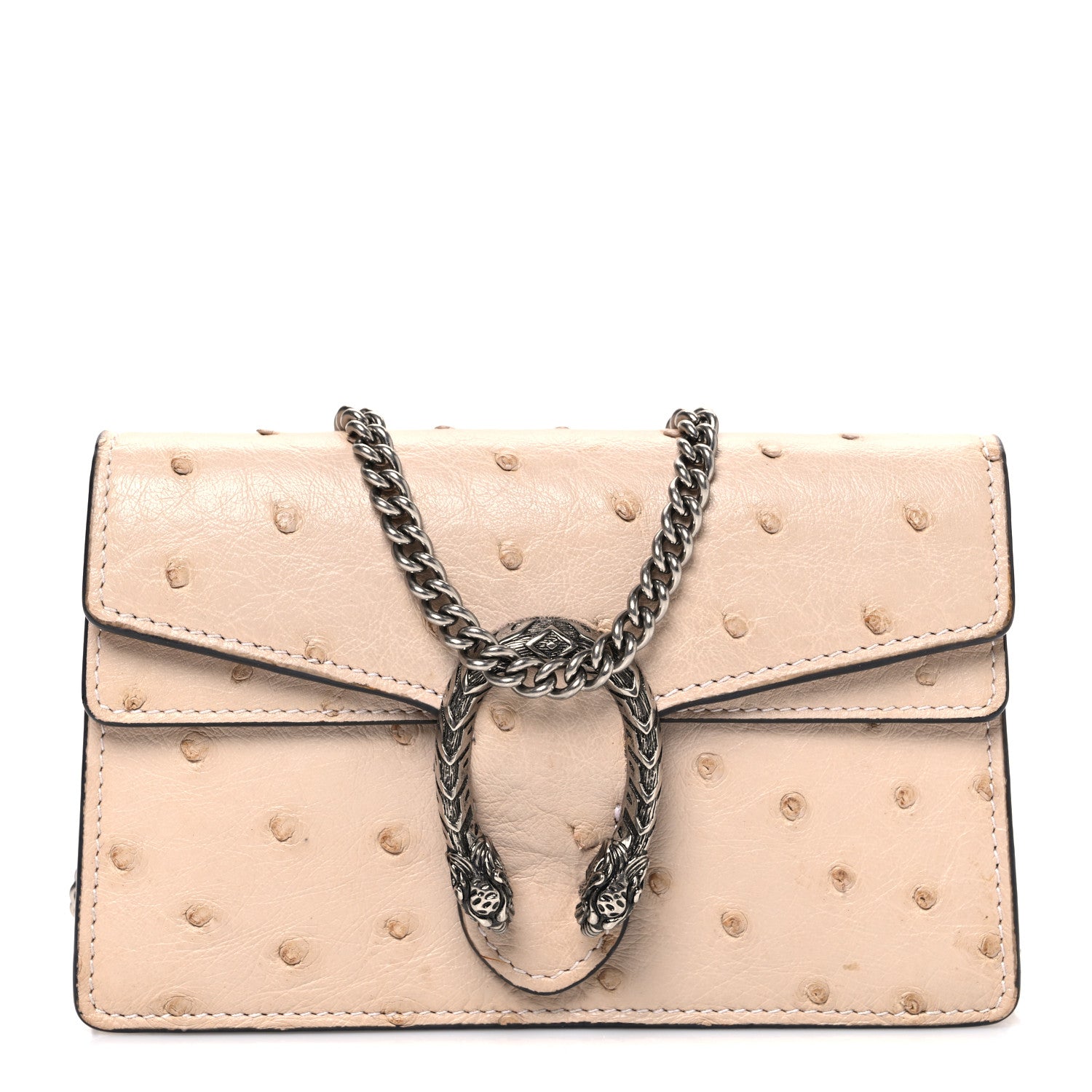 Ostrich Super Mini Dionysus Shoulder Bag Pink