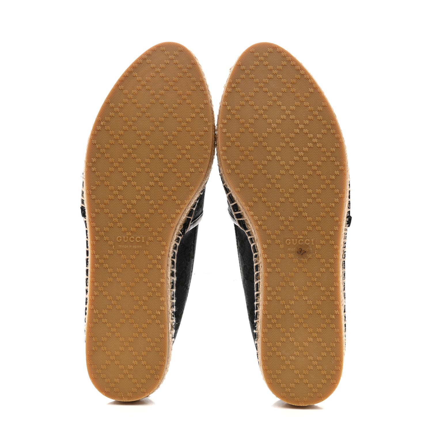 Monogram Espadrilles 37 Black