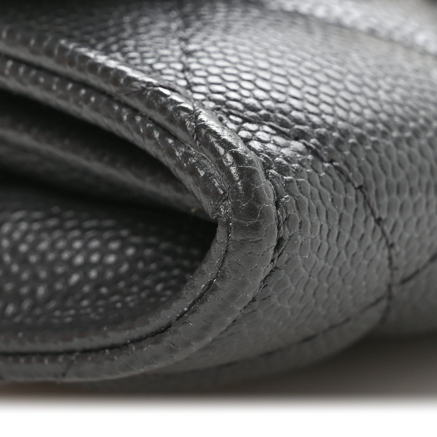 Caviar Quilted Bracelet On Chain Clutch Grey