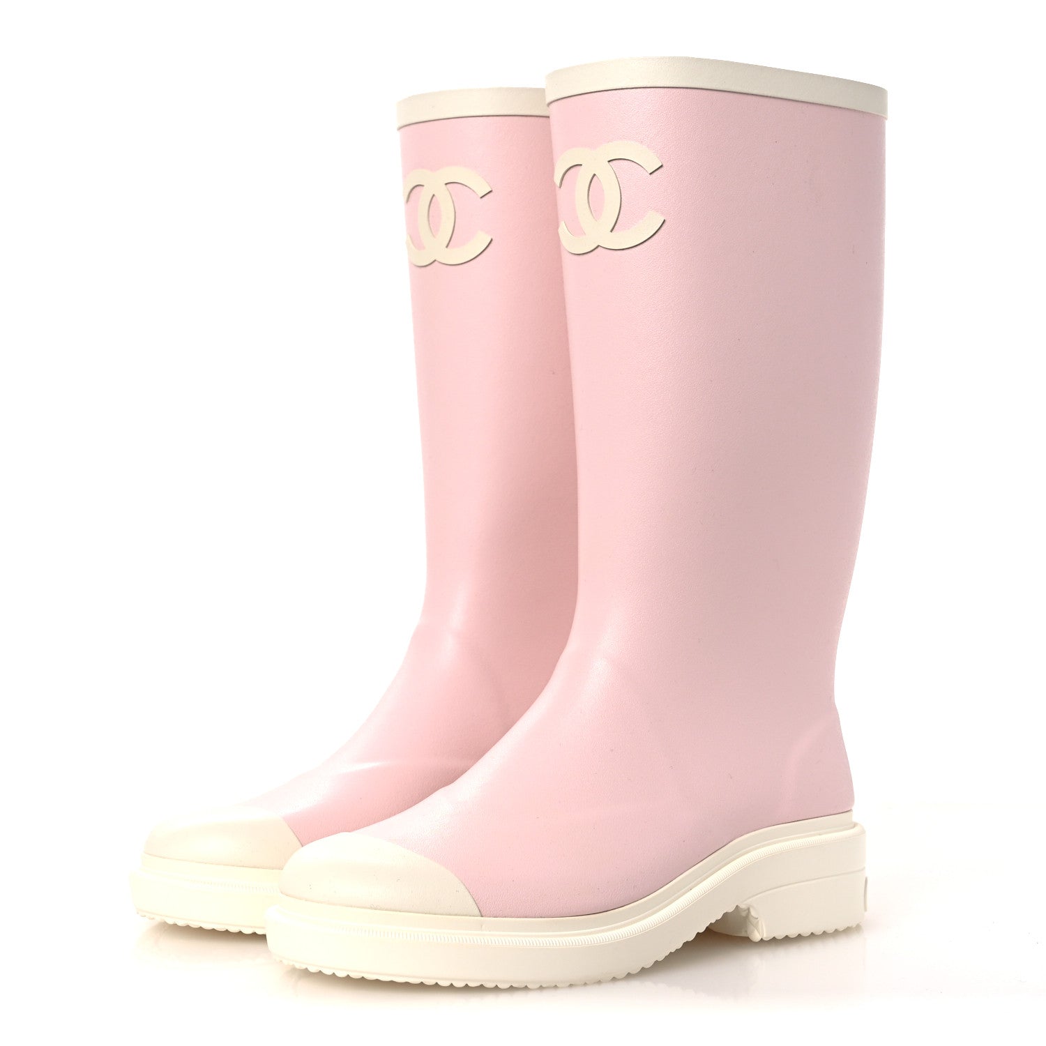 Caoutchouk CC High Boots 36 Light Pink White