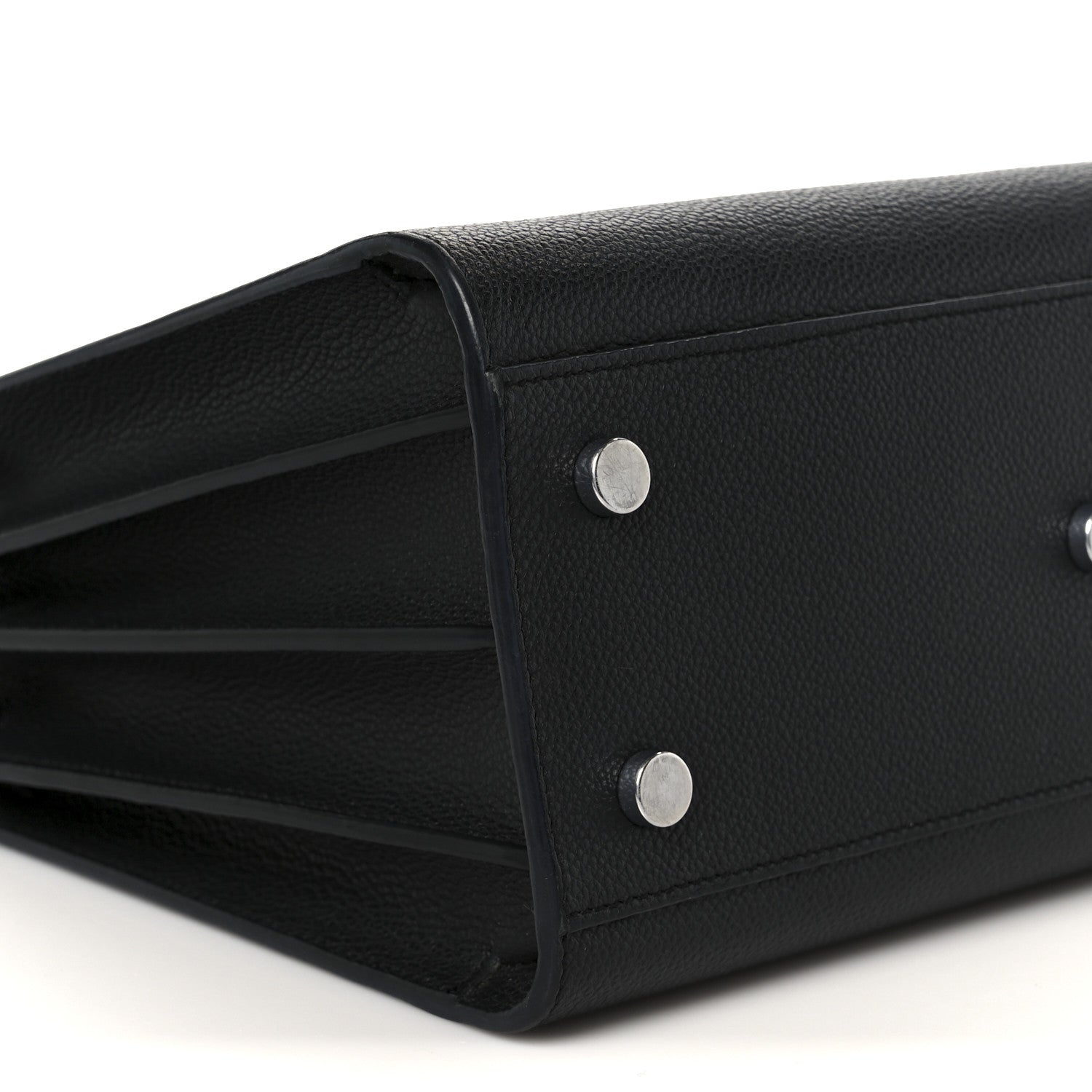 Grained Calfskin Baby Sac De Jour Black
