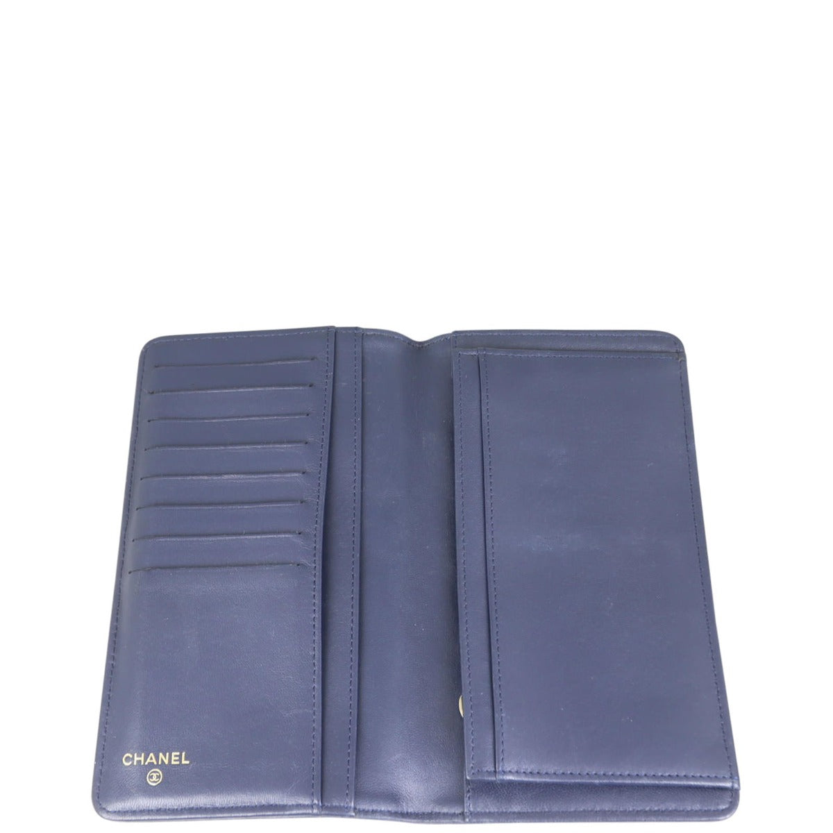 Chanel Boy Long Flap Wallet | Navy