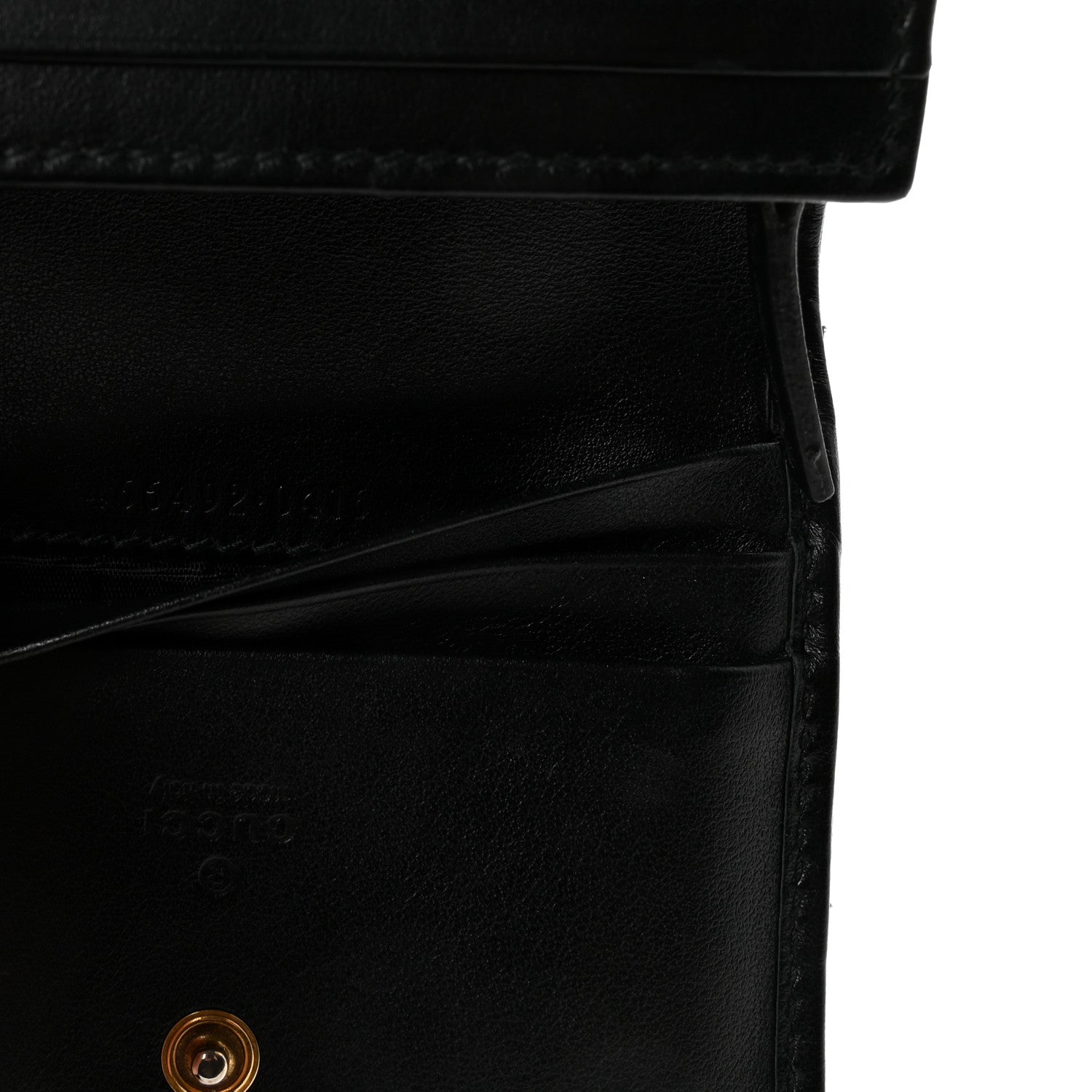 Calfskin Matelasse GG Marmont Card Case Wallet Black