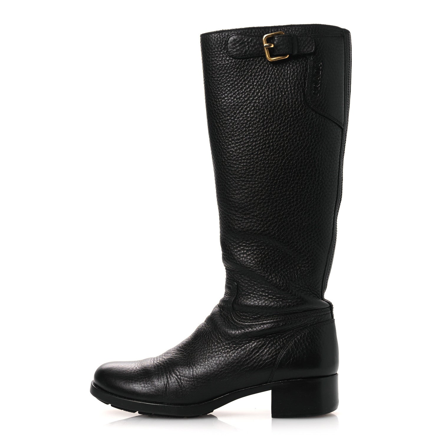 Vitello Daino Riding Boots 38 Black