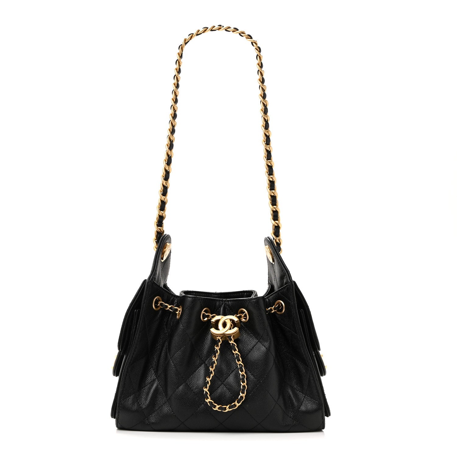 Caviar Quilted Mini Chanel 25 Handbag Black