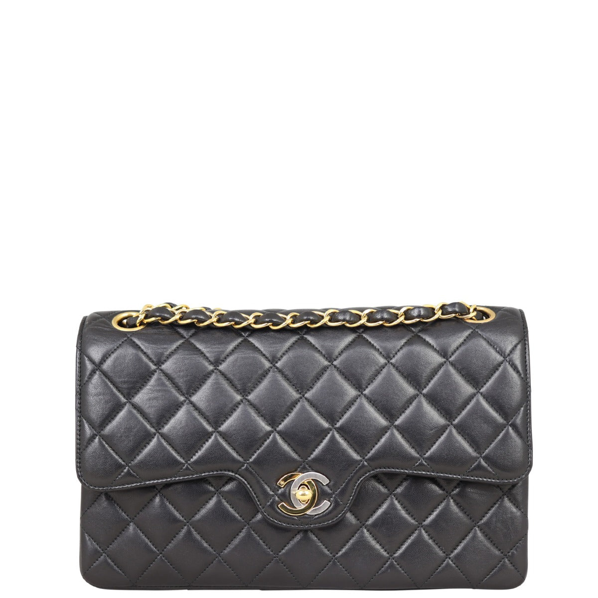 Chanel Two Tone CC Double Flap Medium
