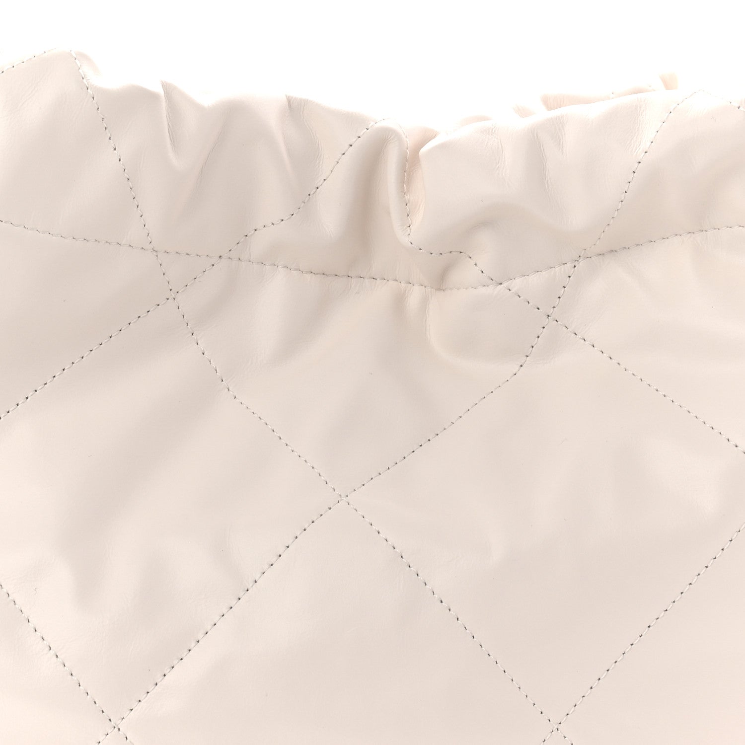 Shiny Calfskin Quilted Chanel 22 White