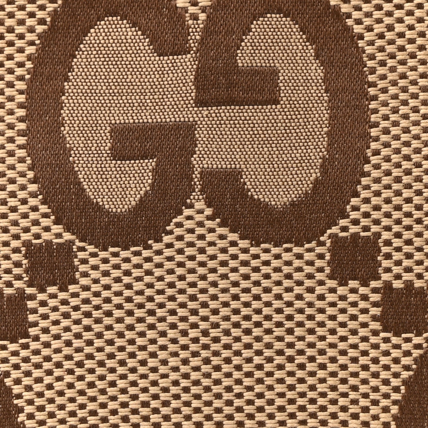 Monogram Jumbo GG Textured Dollar Calfskin Web Messenger Shoulder Bag Camel Ebony New Acero