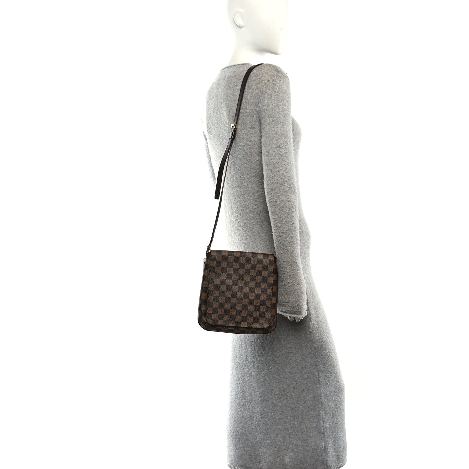 Damier Ebene Musette Salsa Long Strap