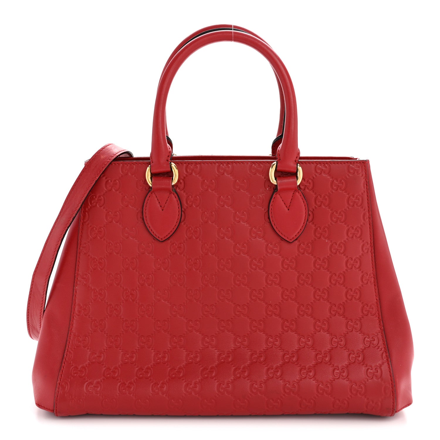 Soft Guccissima Signature Top Handle Tote Bag Red