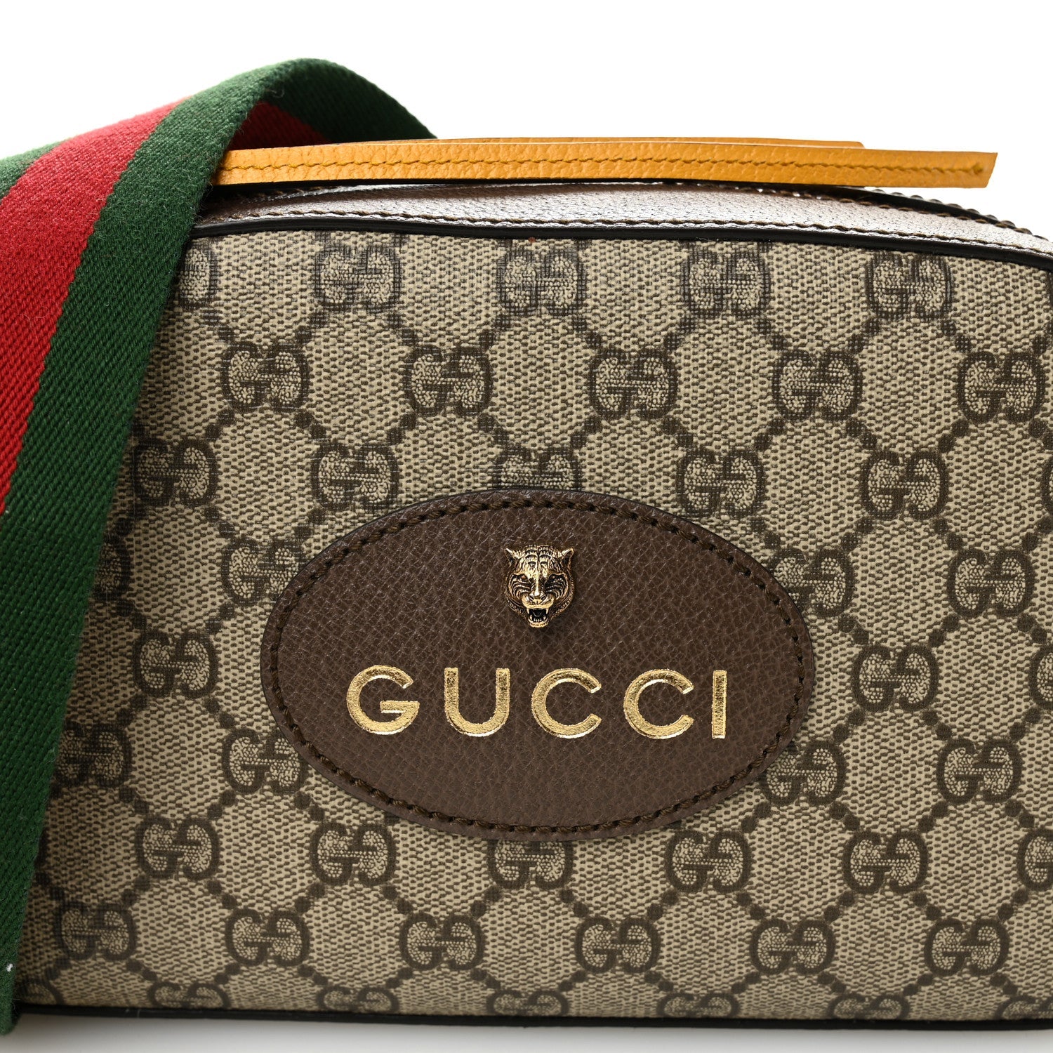 GG Supreme Monogram Web Neo Vintage Shoulder Bag Beige New Acero Crop