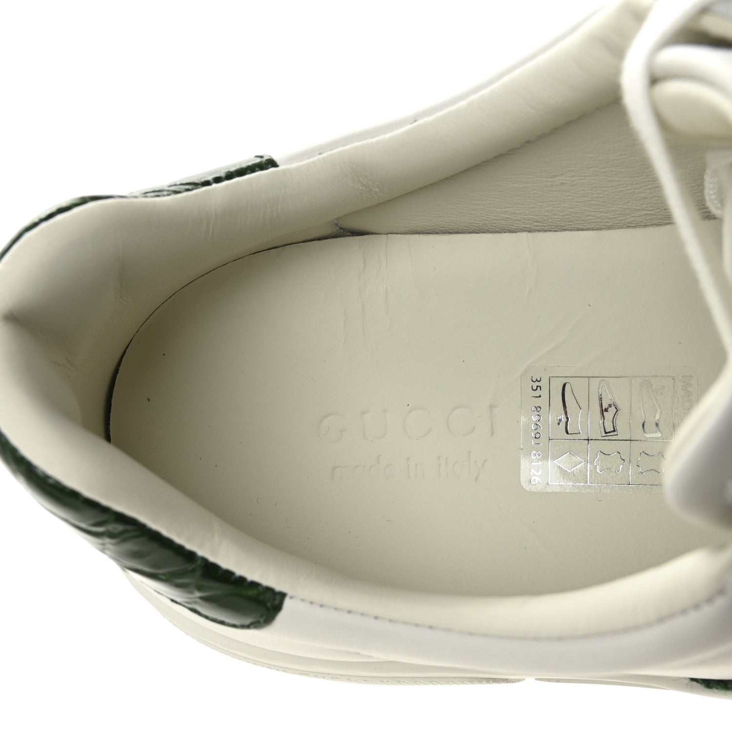 Ultralight Plume Calfskin Web Womens Ace Platform Sneakers 35.5 White