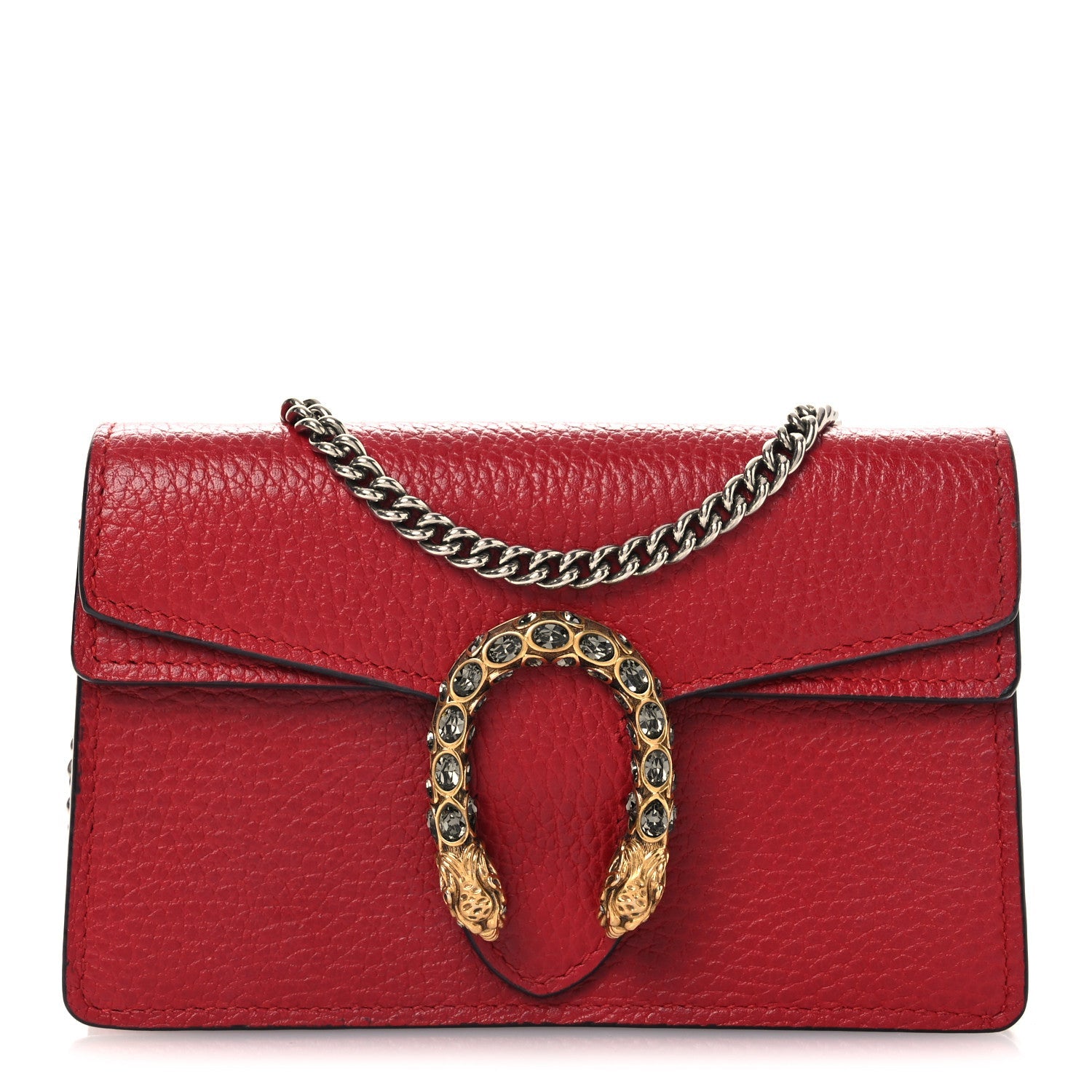 Calfskin Super Mini Dionysus Shoulder Bag Hibiscus Red