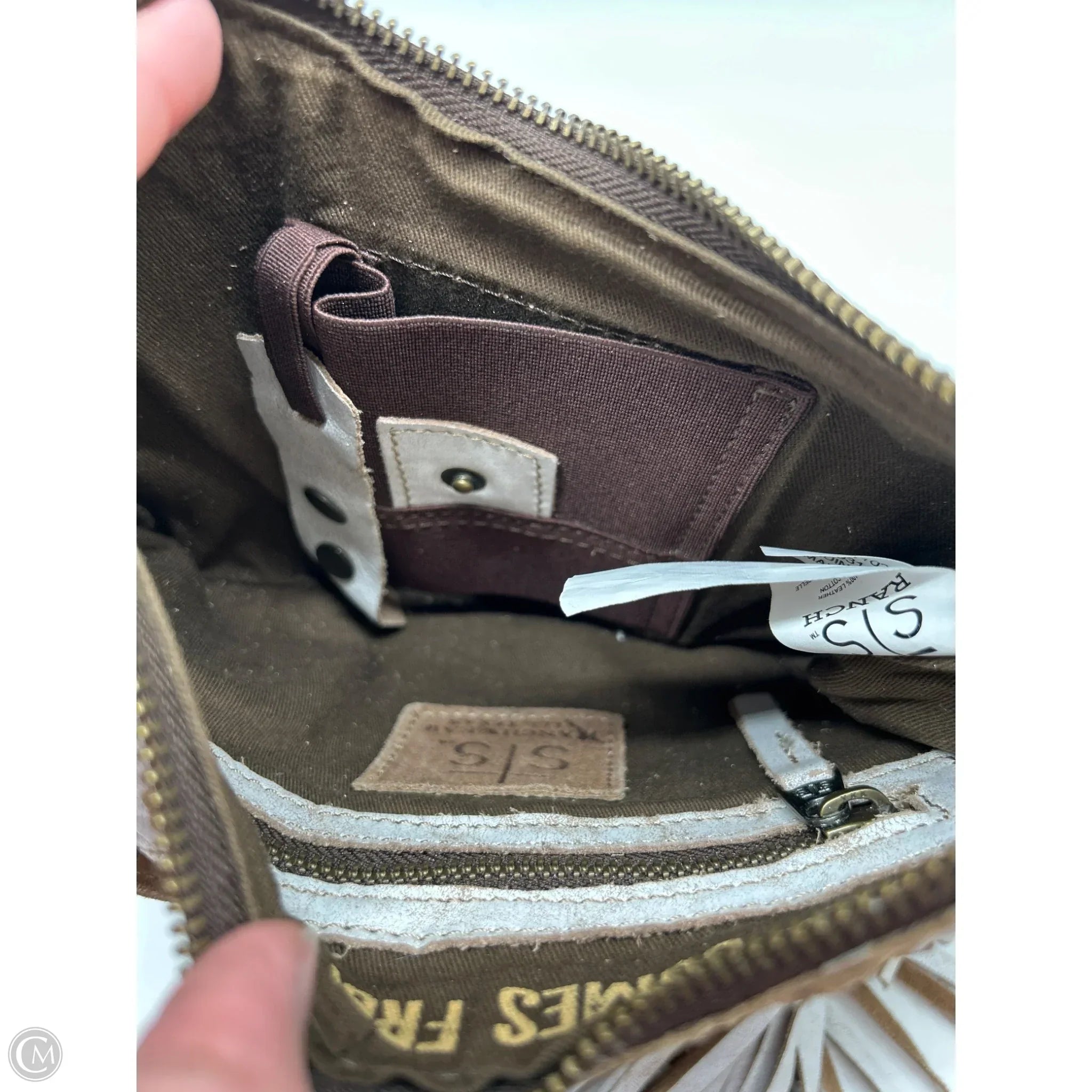 Crossbody Leather By Clothes Mentor, Size: Medium