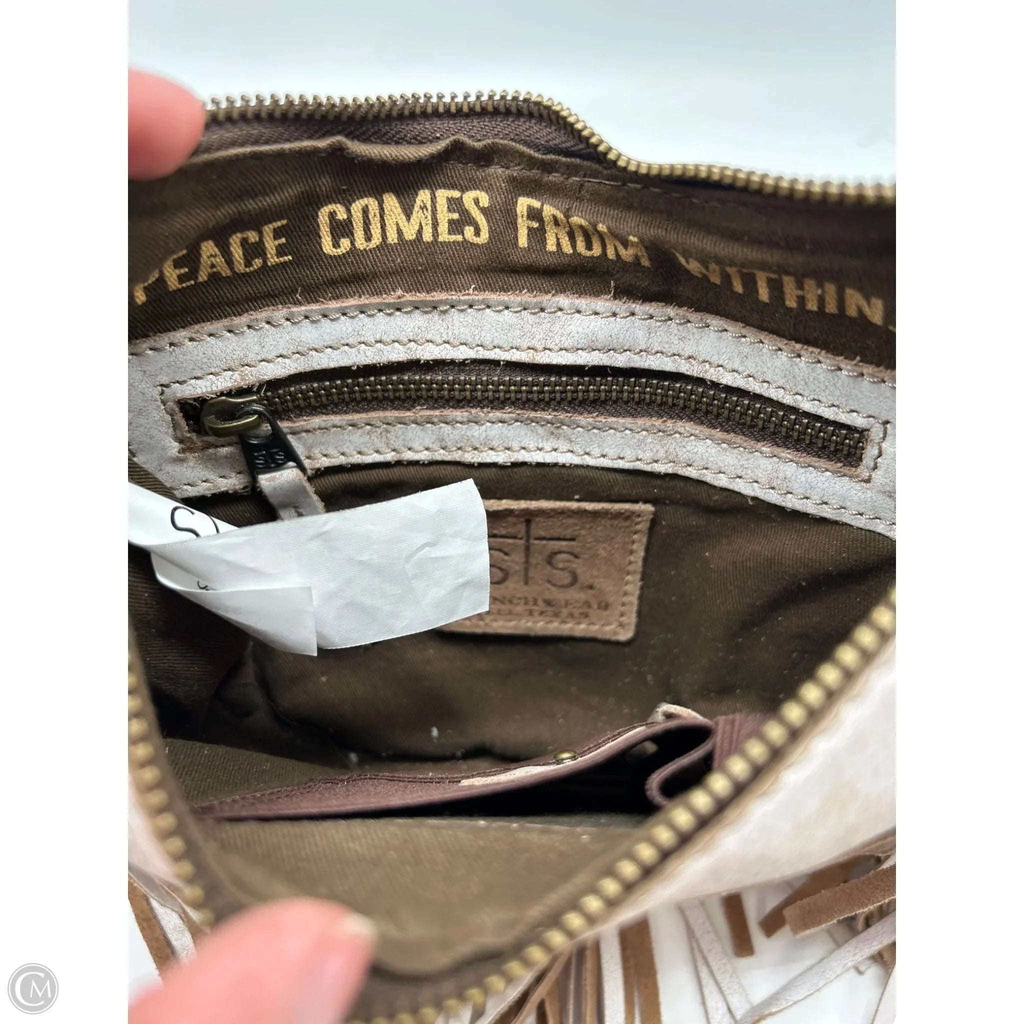 Crossbody Leather By Clothes Mentor, Size: Medium