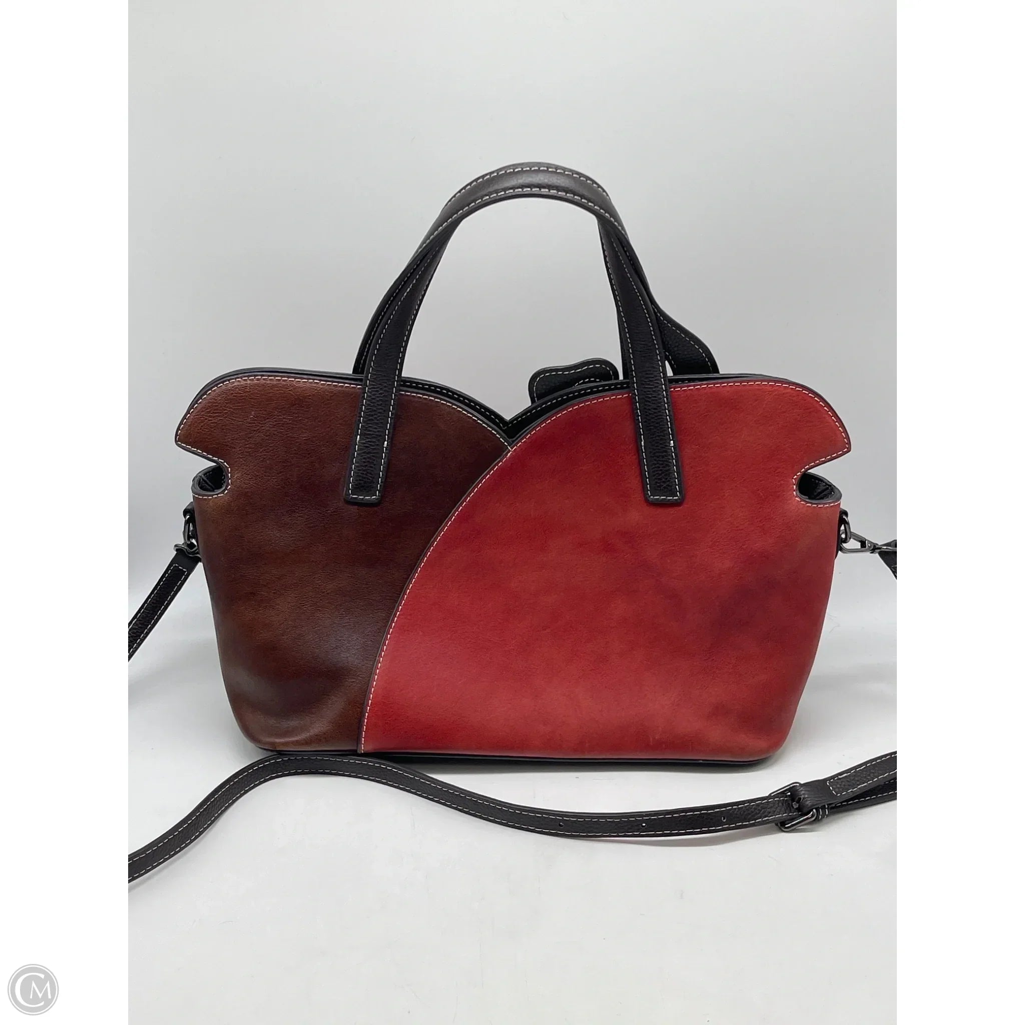 Handbag Leather By Clothes Mentor, Size: Large