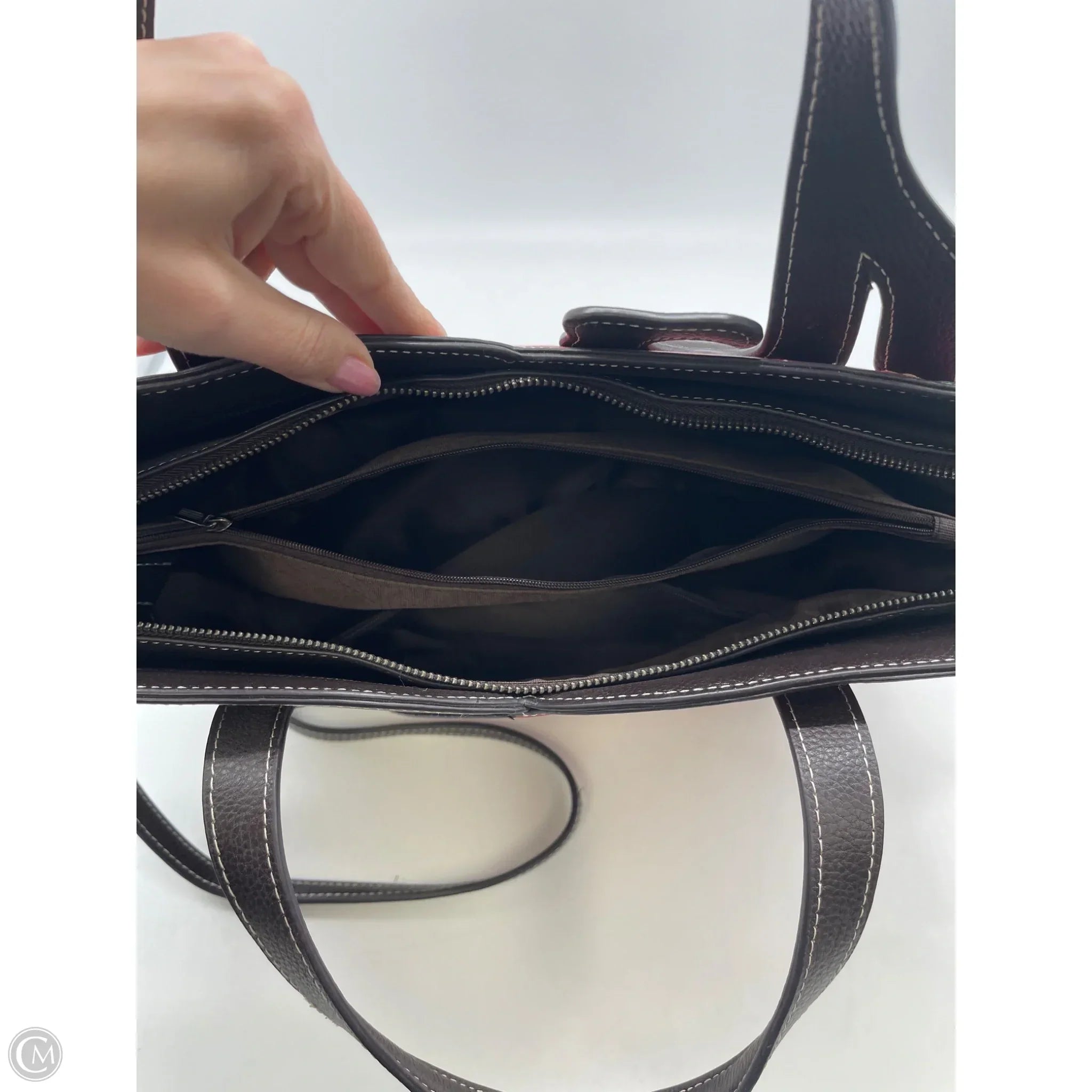 Handbag Leather By Clothes Mentor, Size: Large