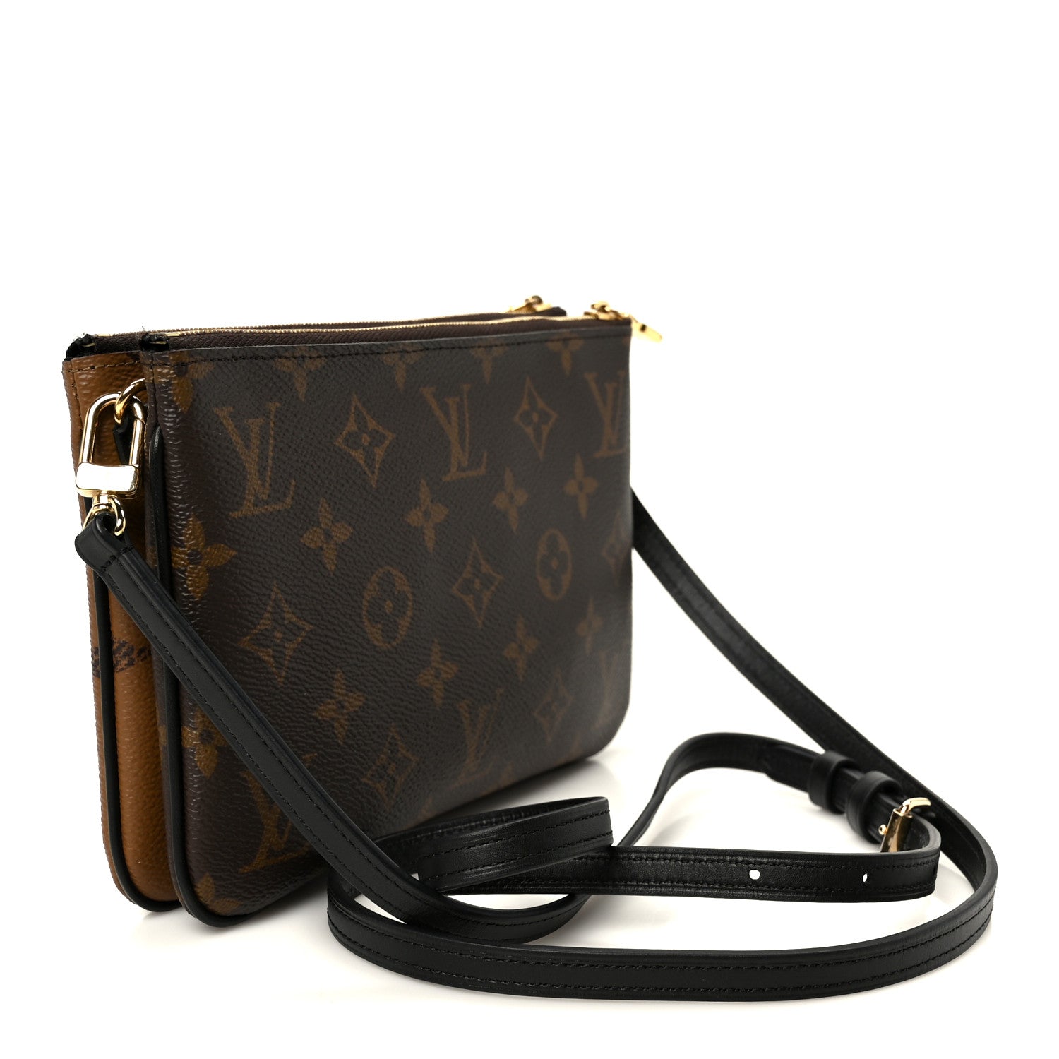 Reverse Monogram Giant Double Zip Pochette