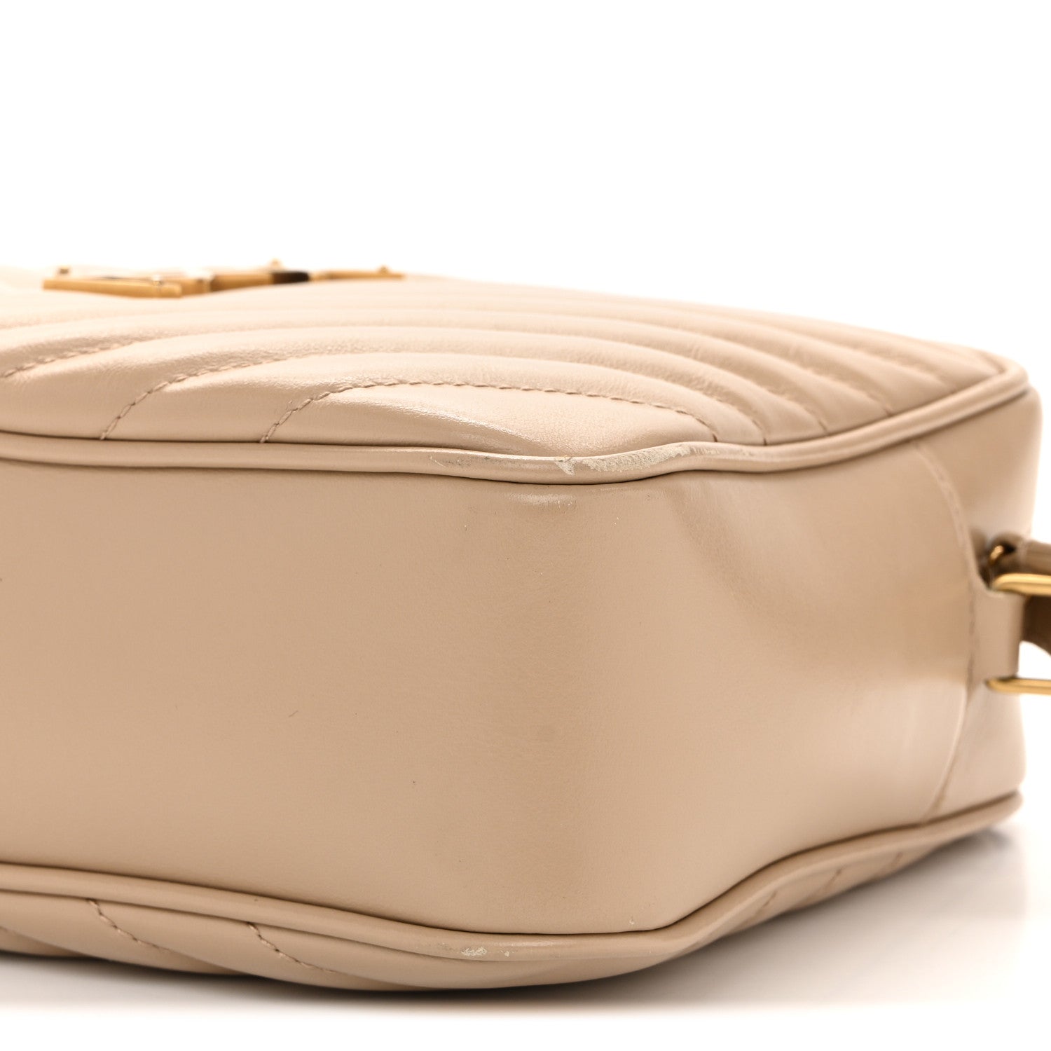 Calfskin Matelasse Monogram Lou Camera Bag Dark Beige