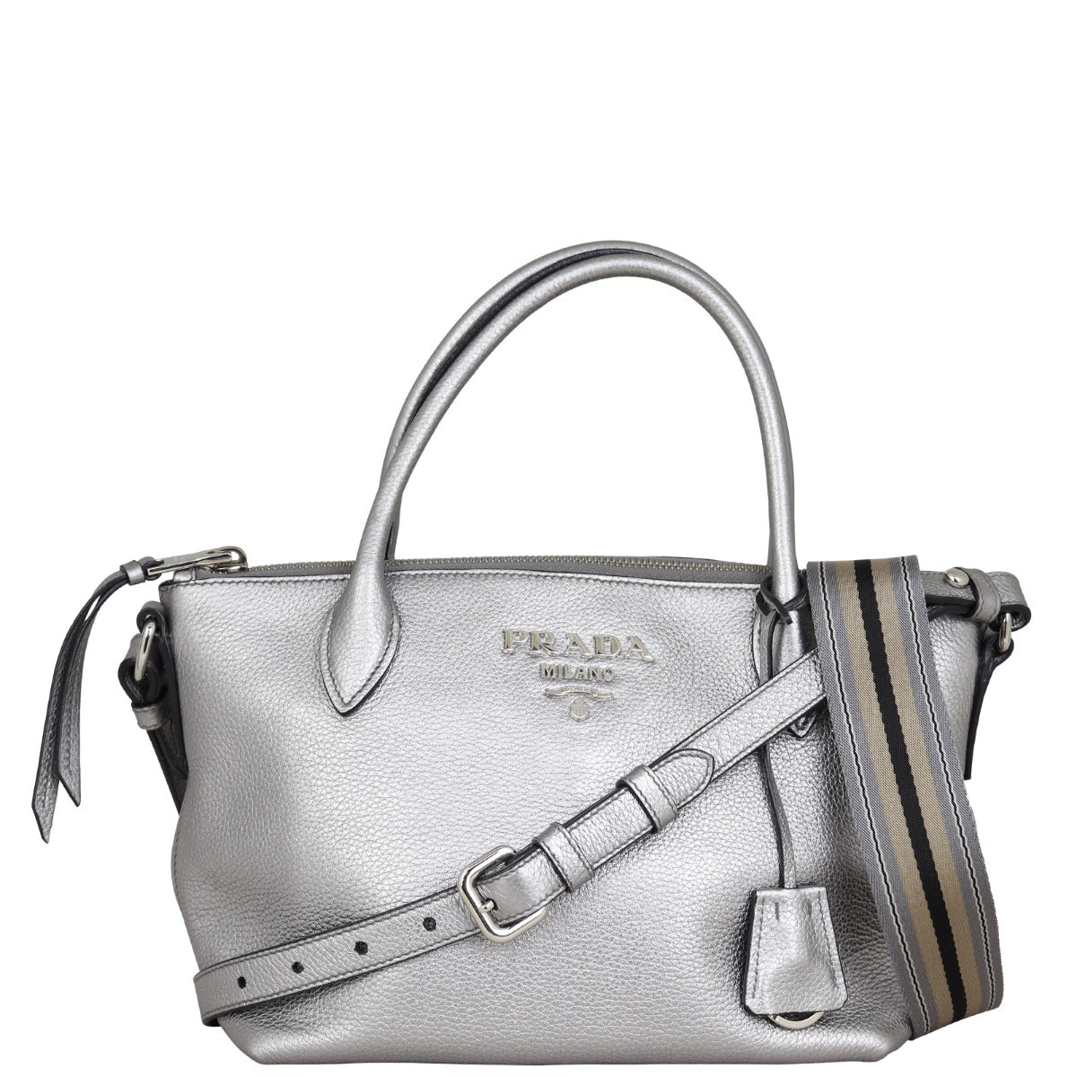 Prada Vitello Daino Small Zip Tote