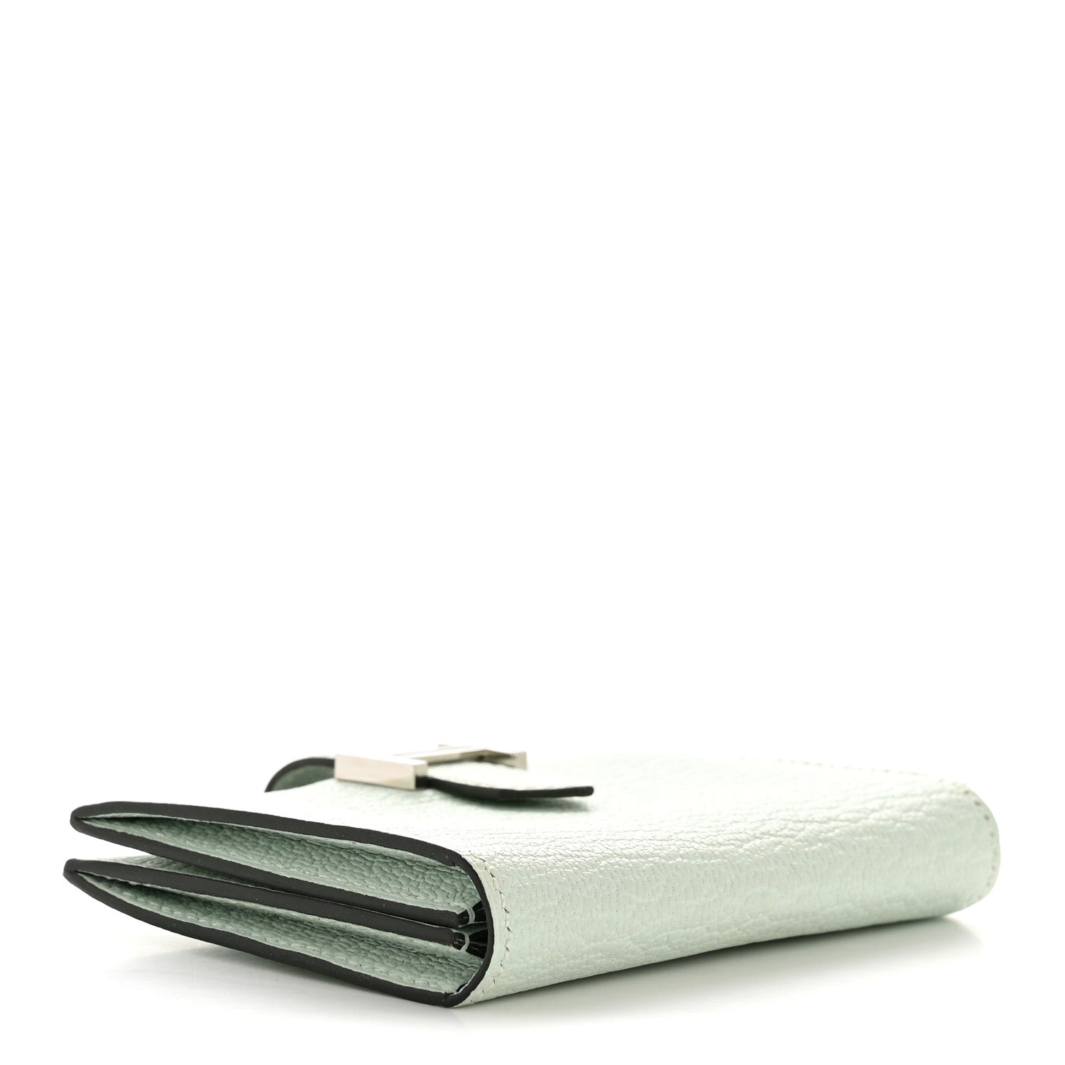 Chevre Mysore Bearn Card Holder Wallet Vert Peppermint