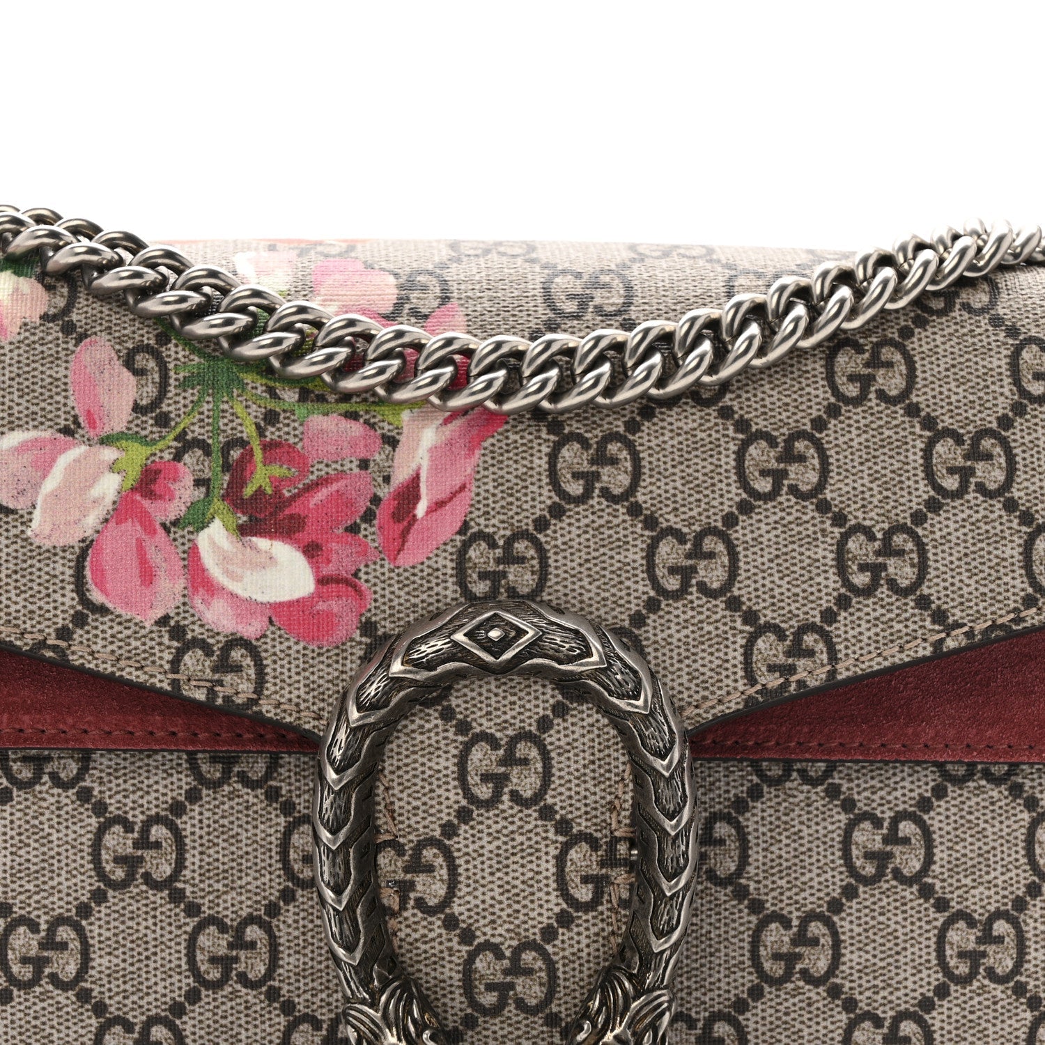 GG Supreme Monogram Blooms Small Dionysus Shoulder Bag Beige Multicolor Dry Rose