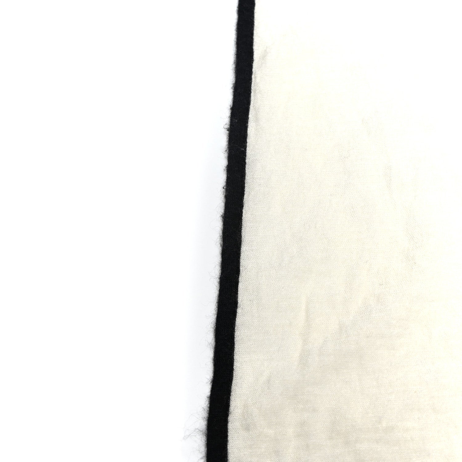 Cashmere Silk CC Stole Ivory Black