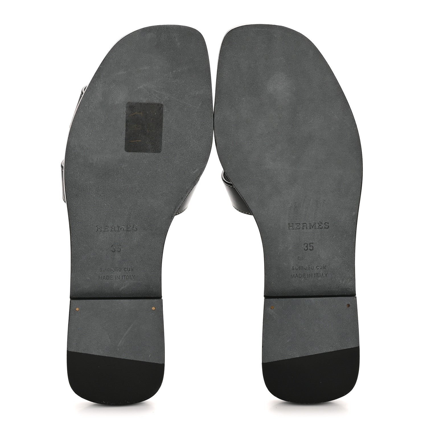 Box Calfskin Oran Sandals 35 Black