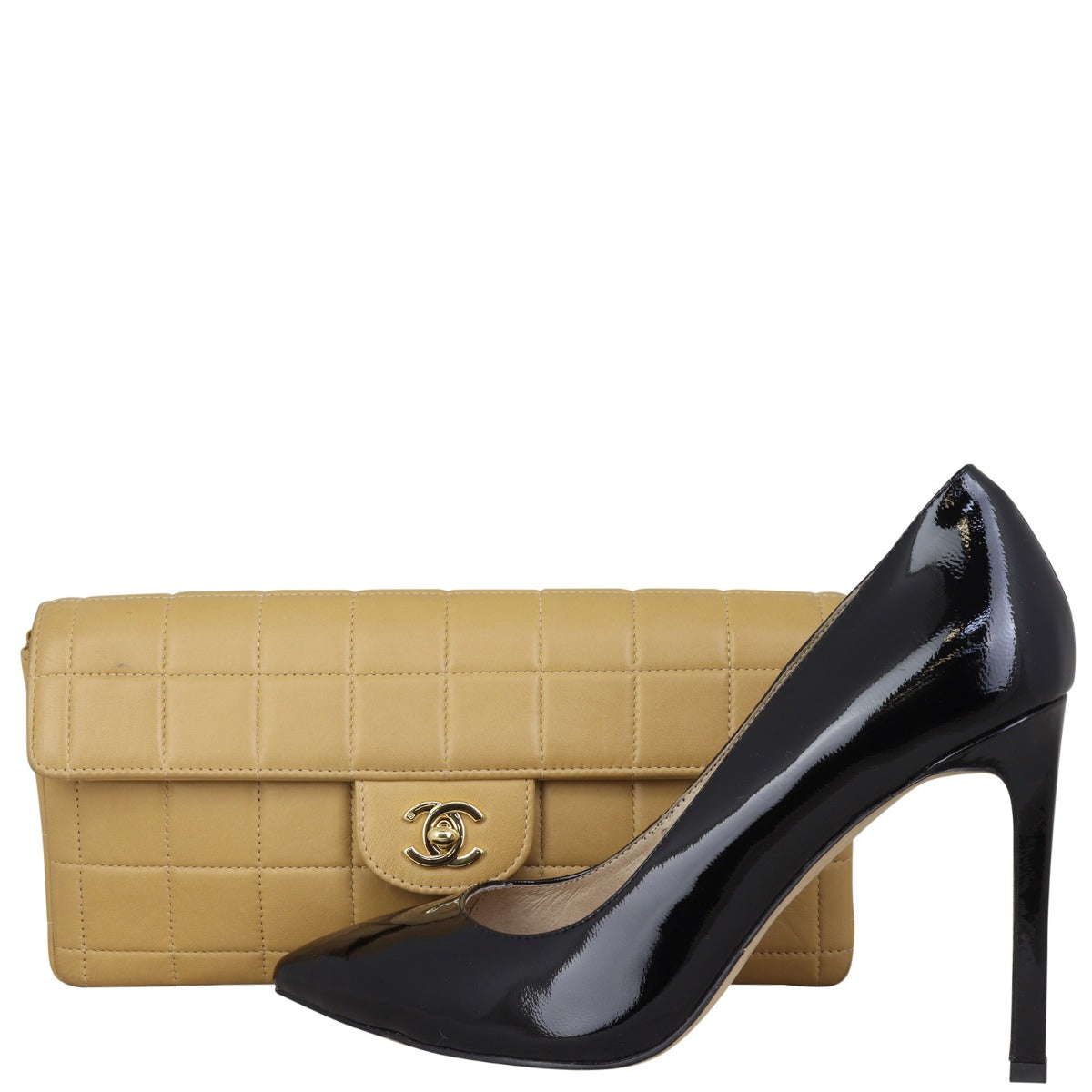 Chanel East-West Chocolate Bar Flap Bag | Lambskin