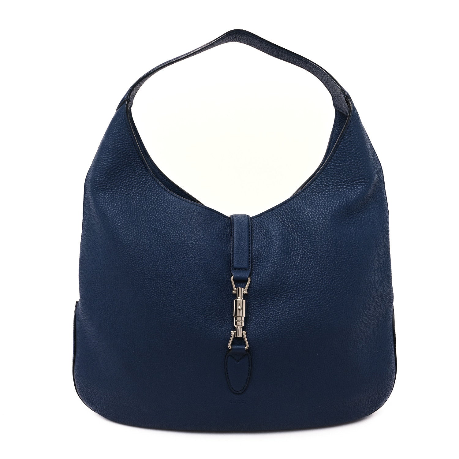 Soft Grained Calfskin Large Jackie Hobo Classic Blue Marine