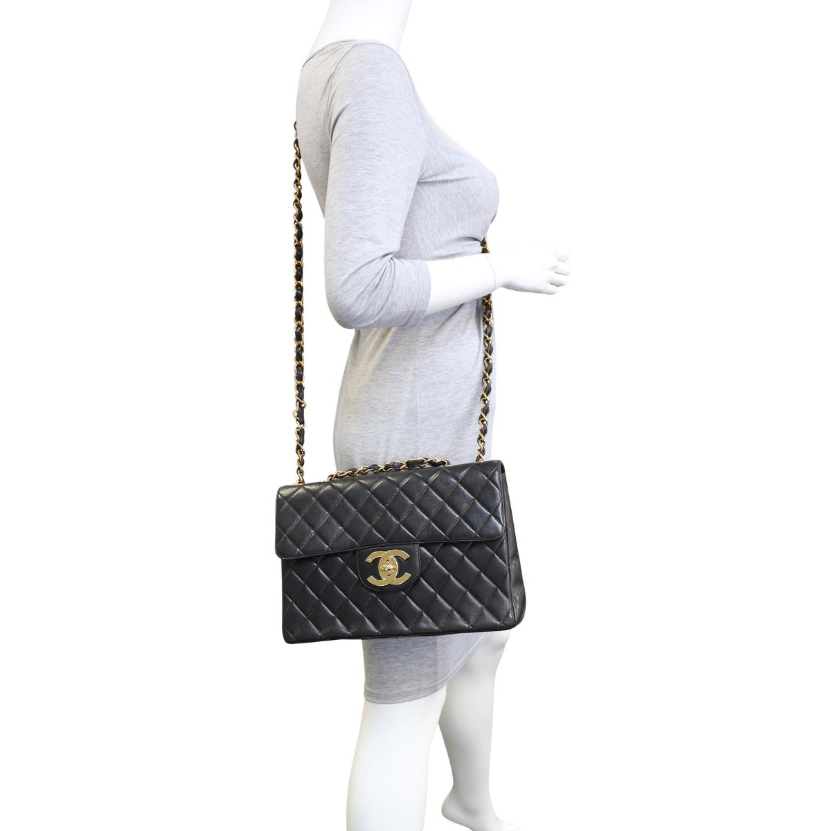 Chanel Maxi Jumbo XL Single Flap Bag | Black GHW