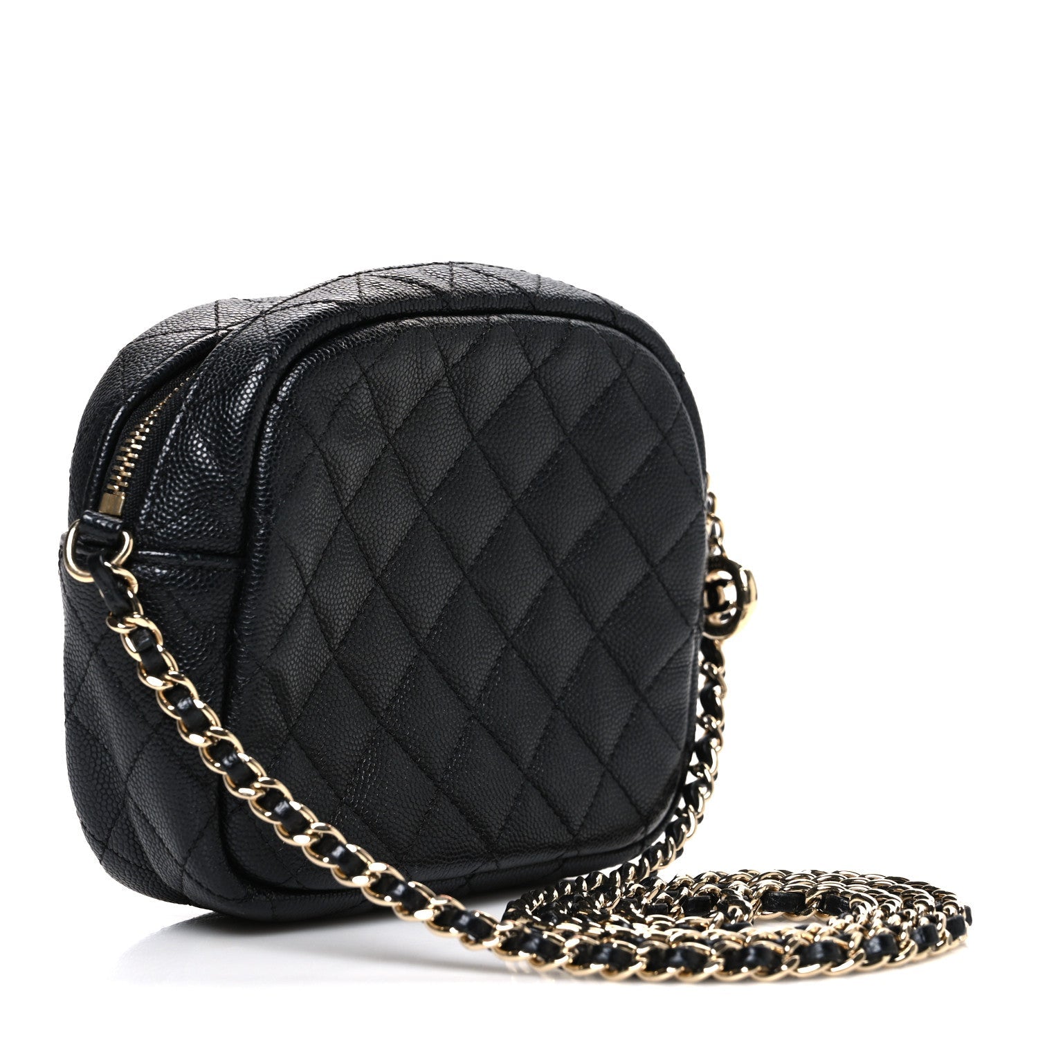 Caviar Quilted CC Day Camera Case Black