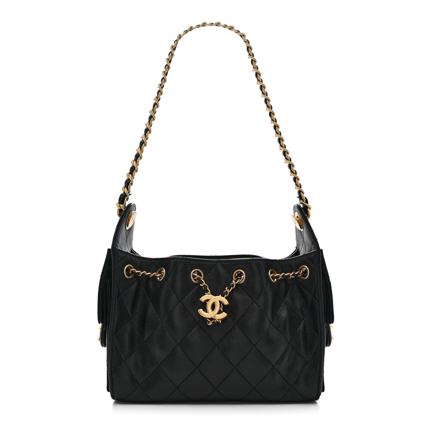 Caviar Quilted Mini Chanel 25 Handbag Black