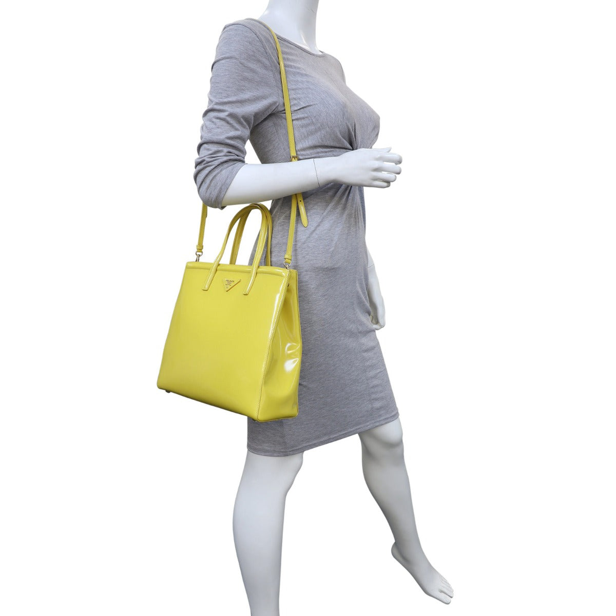 Prada Brushed Leather Tote Bag