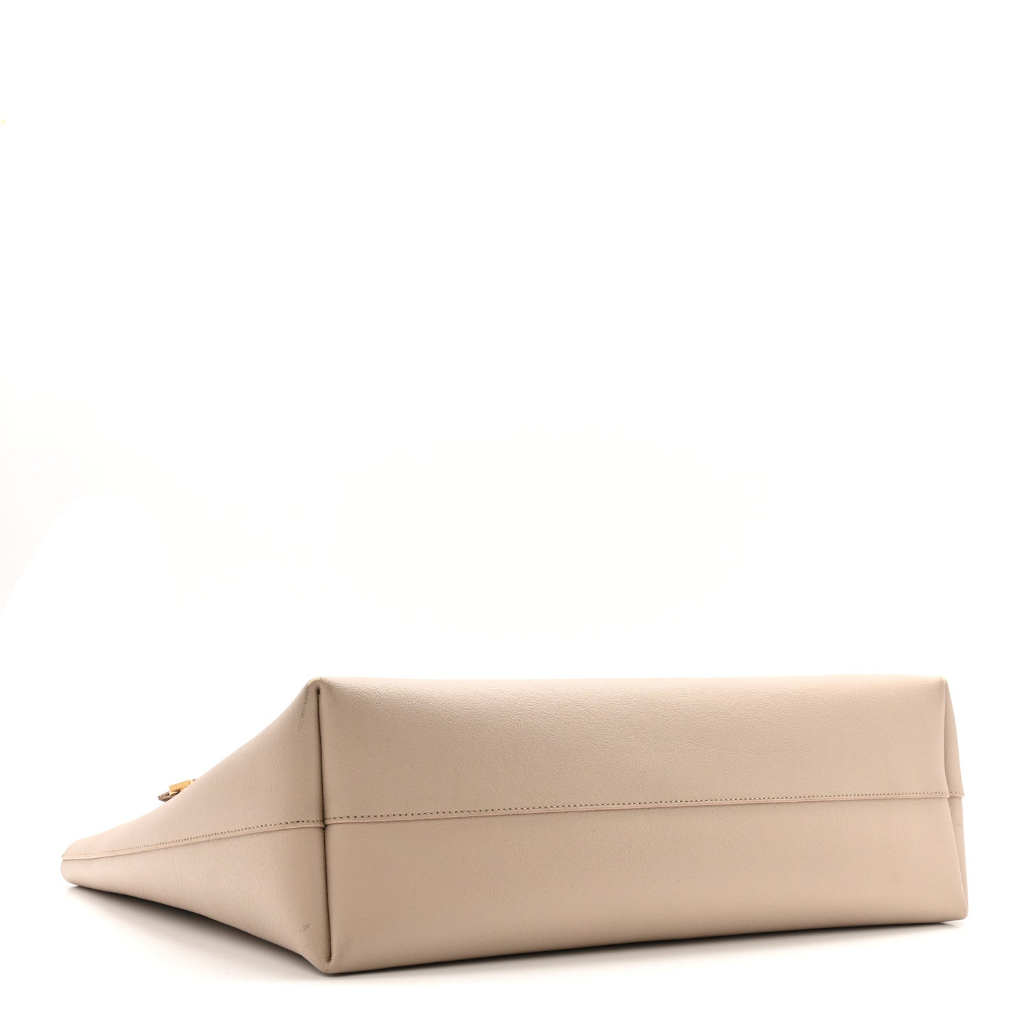 Calfskin Large Shopping Tote Dark Beige