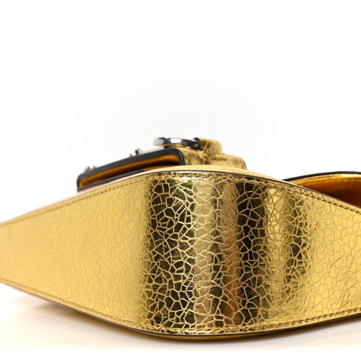 Metallic Calfskin Mini Horsebit 1955 Asymmetric Shoulder Bag Gold