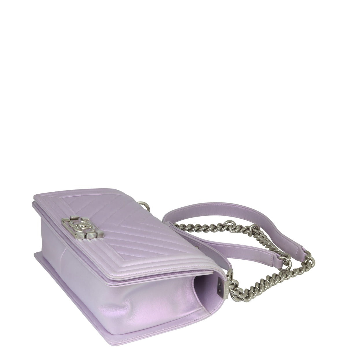 Chanel Boy Chevron Old Medium | Metallic