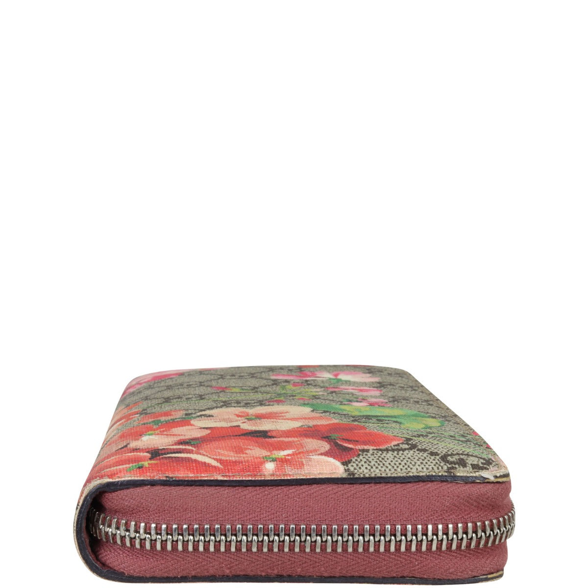 Gucci GG Supreme Blooms Zip Around Wallet