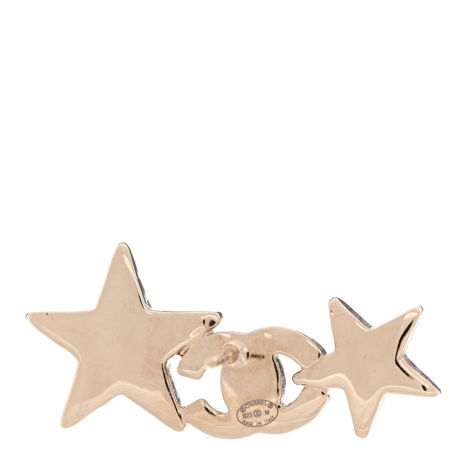 Crystal Star CC Earrings Gold