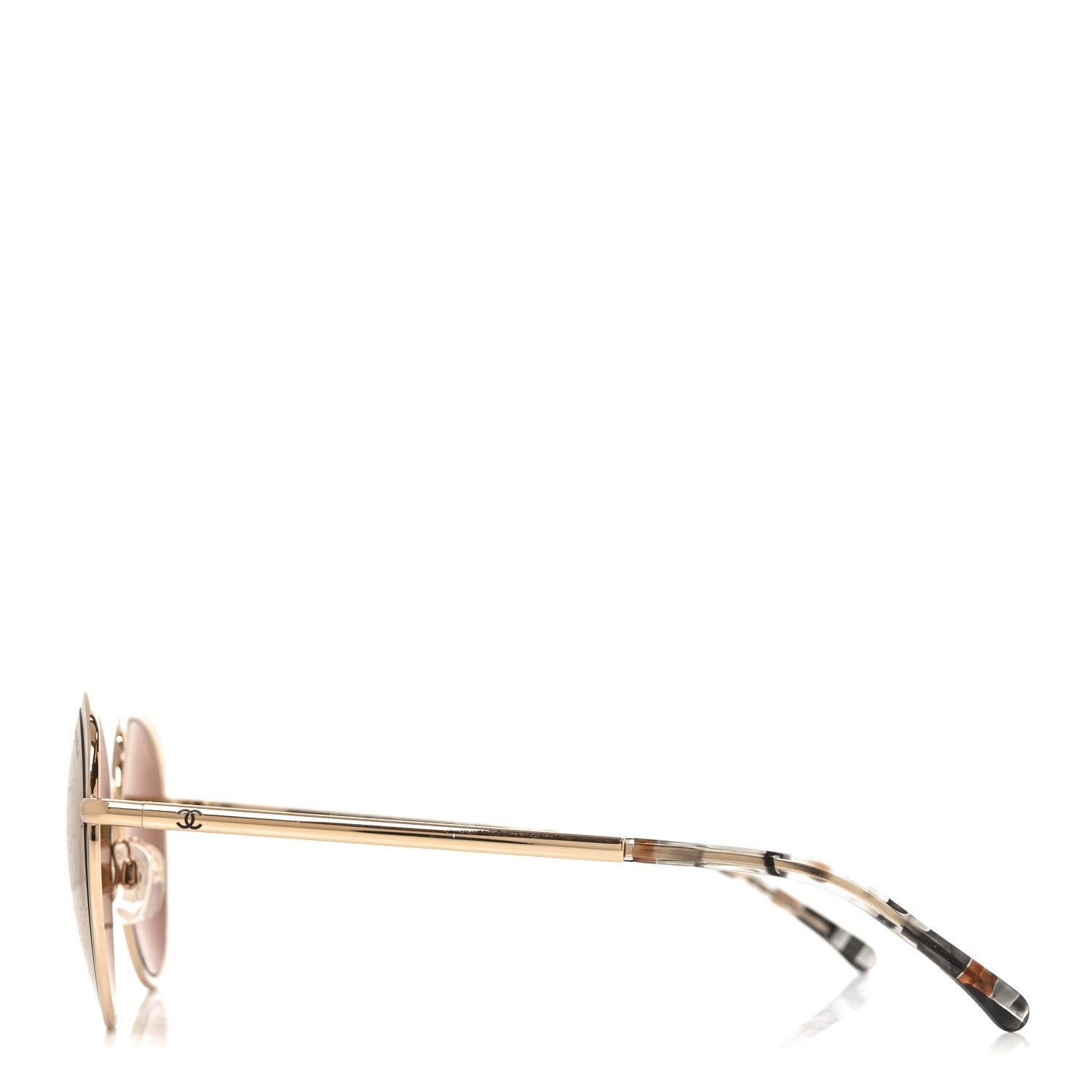 Round Mirror Sunglasses 4206 Gold