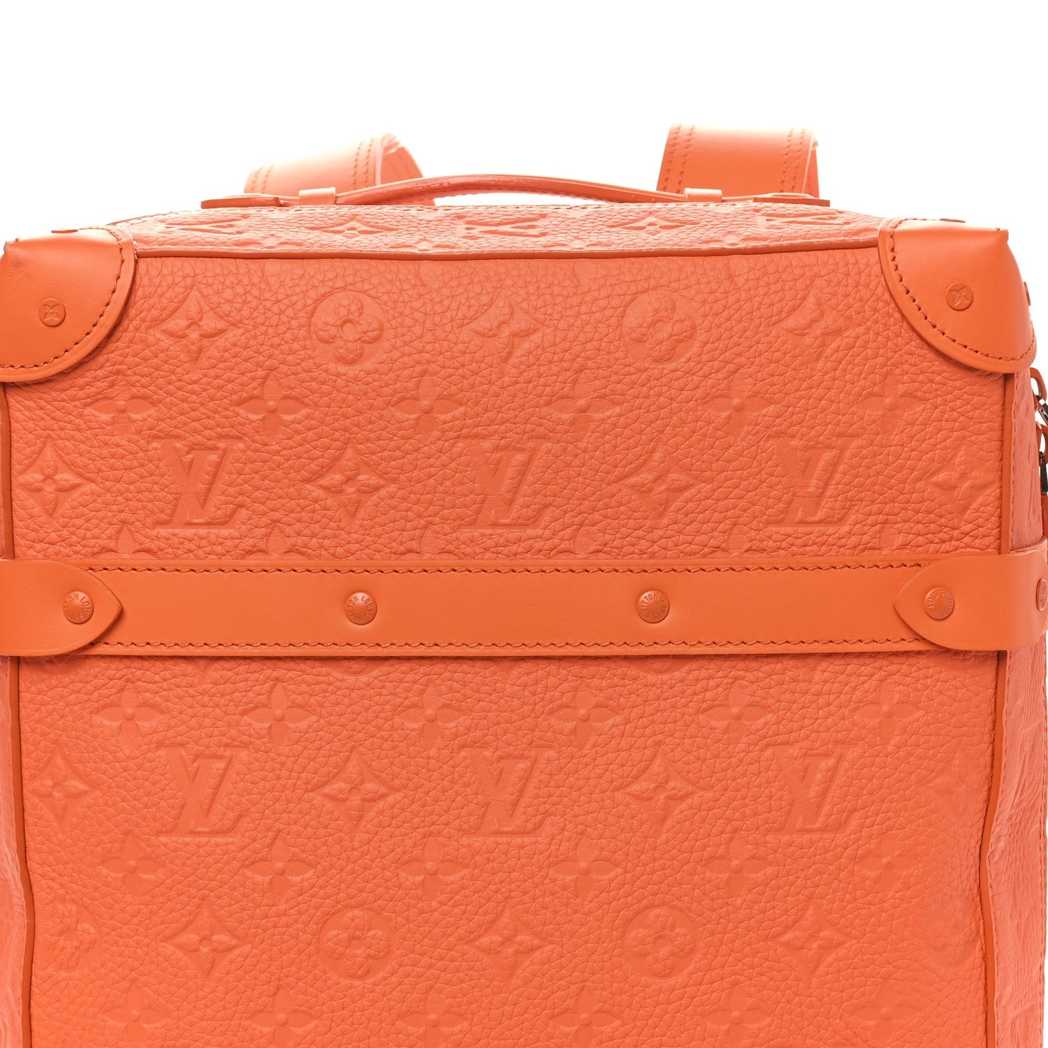 Taurillon Empreinte Soft Trunk Backpack PM Orange