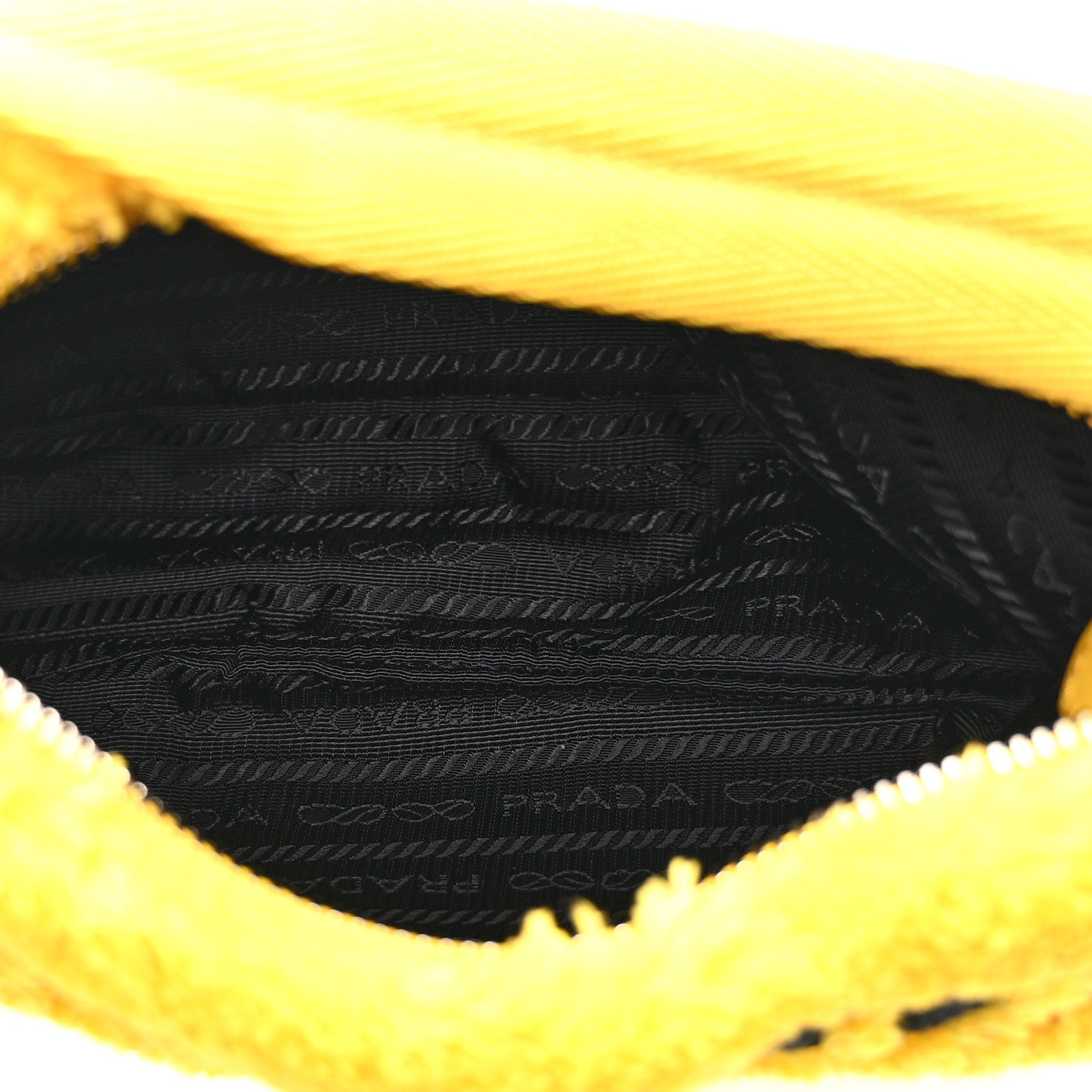 Terry Cloth Mini Re-Edition 2000 Bag Giallo Black