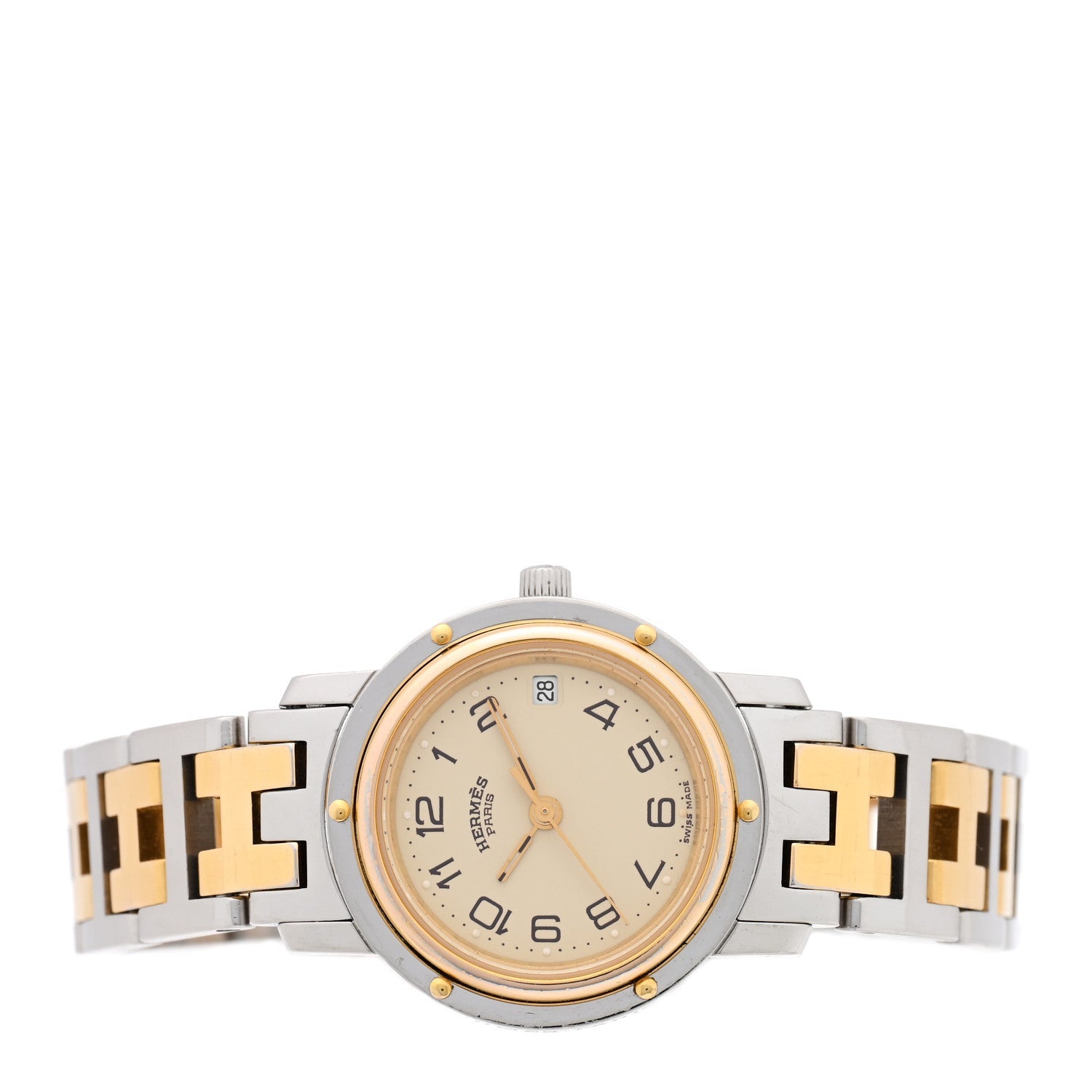 Stainless Steel 24mm Clipper Quartz Watch Gold