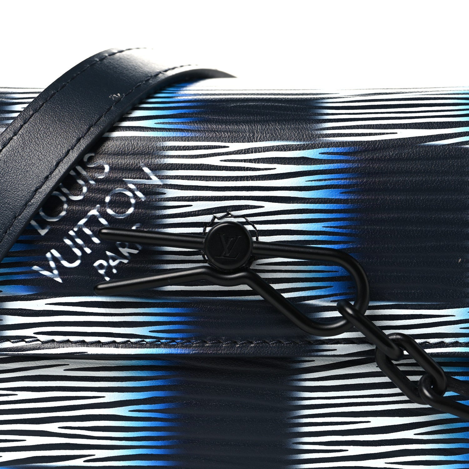 Damier Rush Epi Steamer Wearable Wallet Blue Moon
