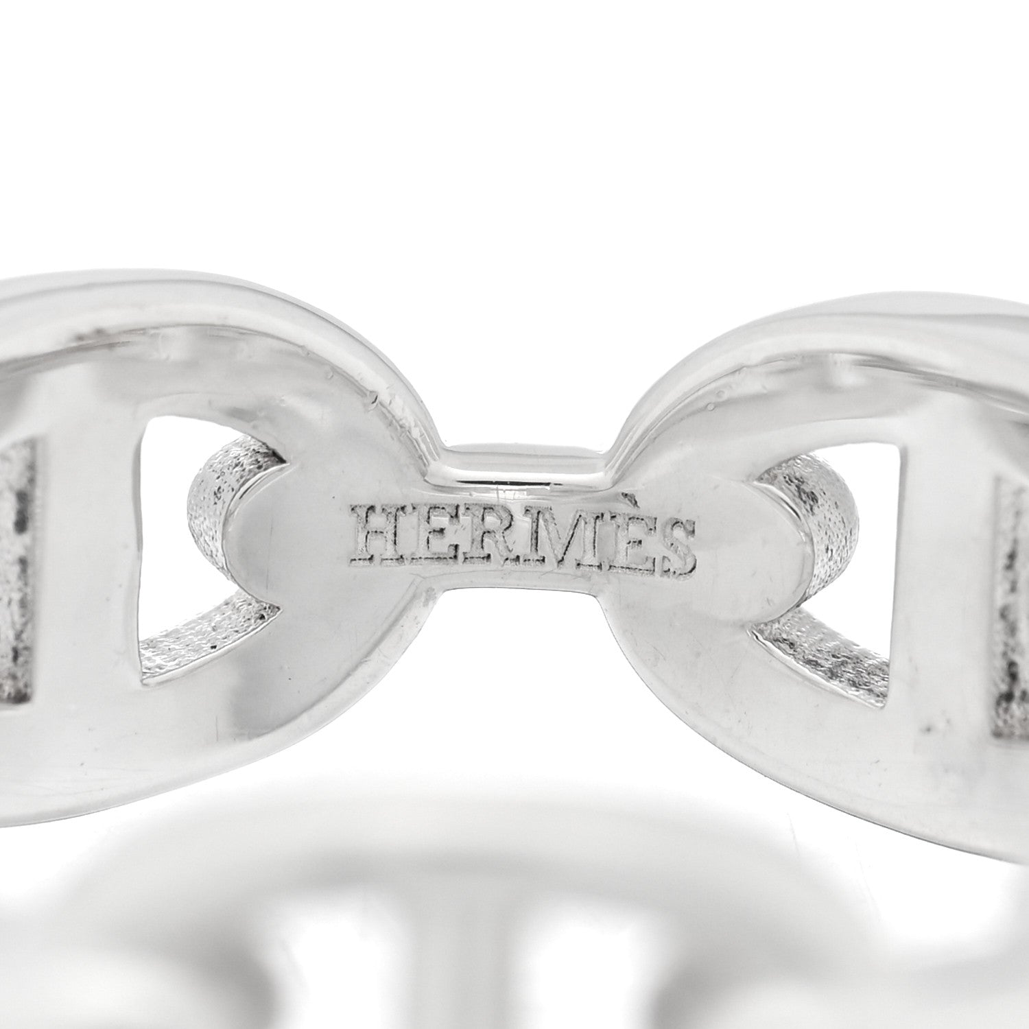 Sterling Silver PM Chaine d'Ancre Enchainee Band Ring 56 7.75