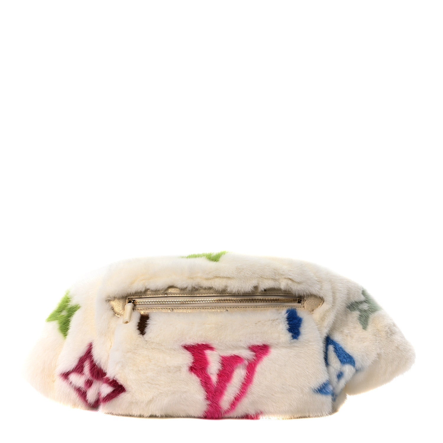 LV X TM Mink Ostrich Monogram Bum Bag White Multicolor