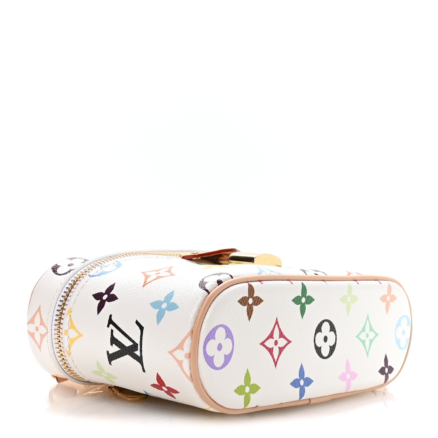 LV x TM Monogram Multicolor Vanity Chain Pouch White